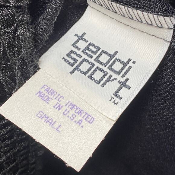 Vintage Teddi Sport Womens Size S Black Elastic Waist Pants - Picture 6 of 9